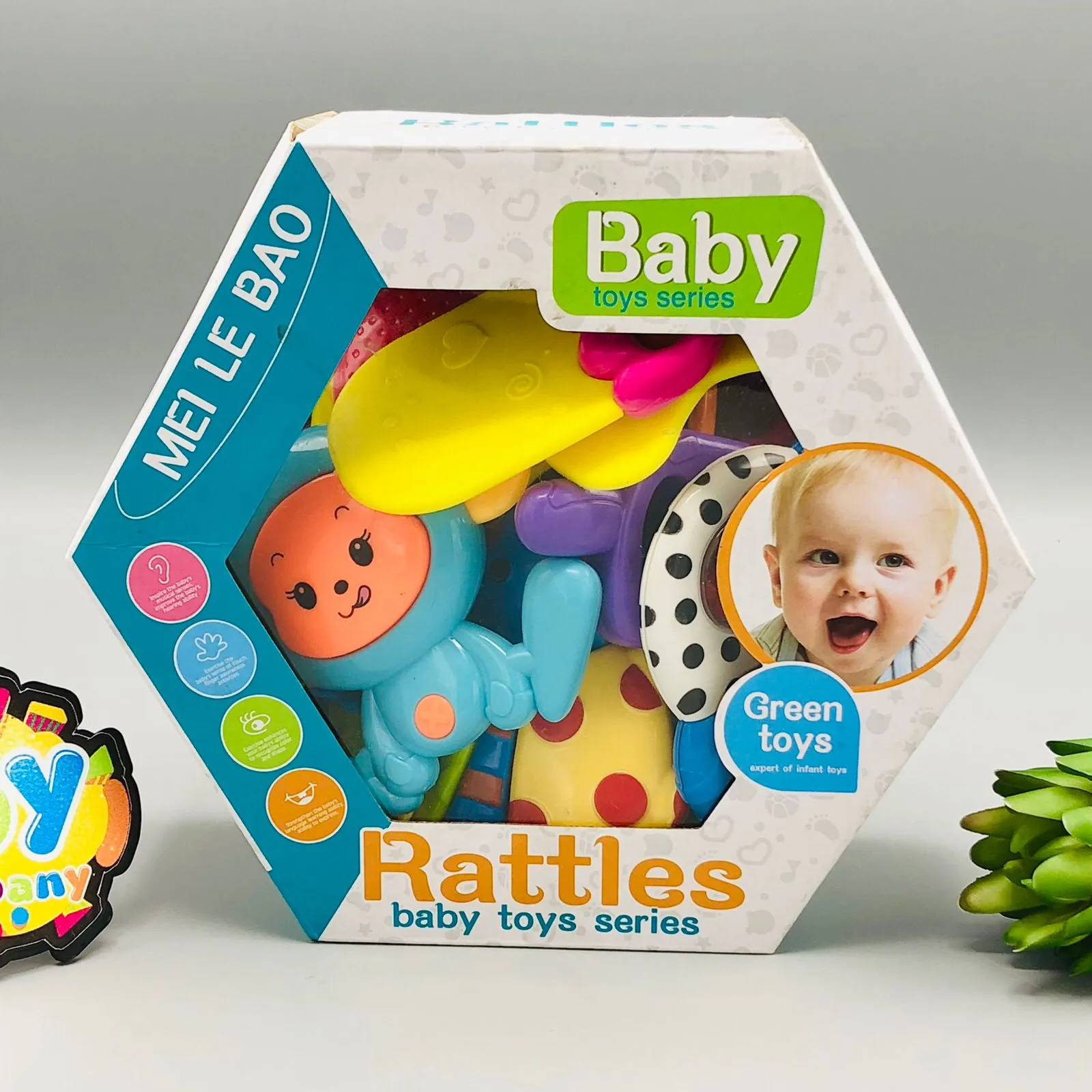 10Pcs Premium Quality Baby Rattles Set