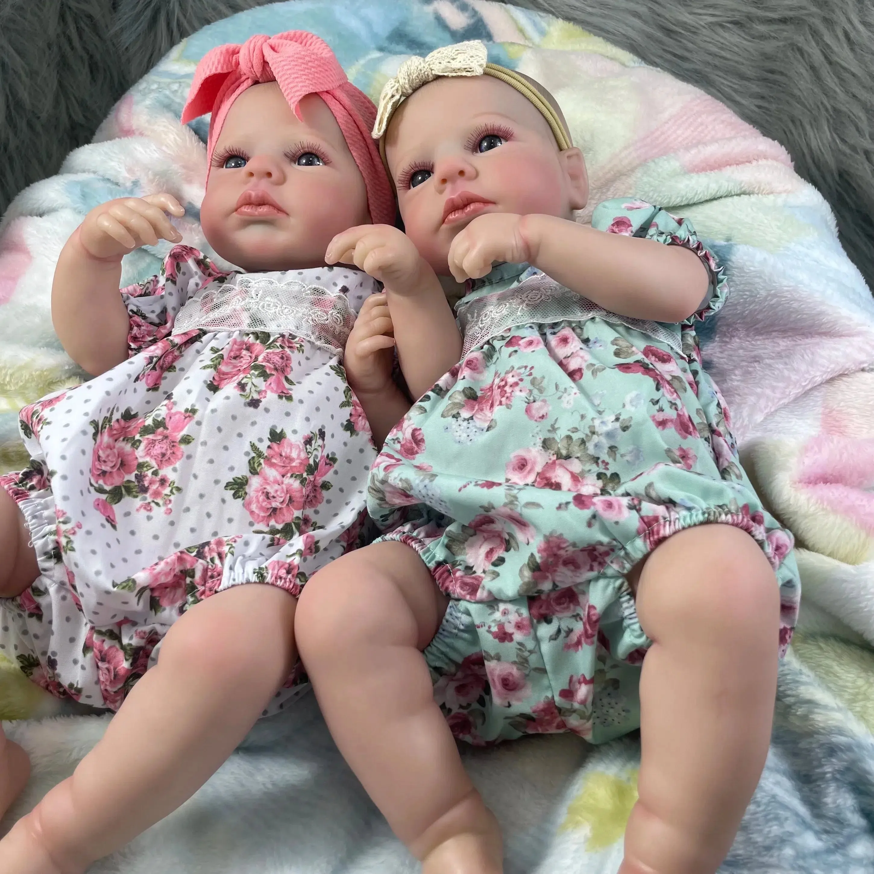 20 Inch Awake Twins Girls Reborn Dolls