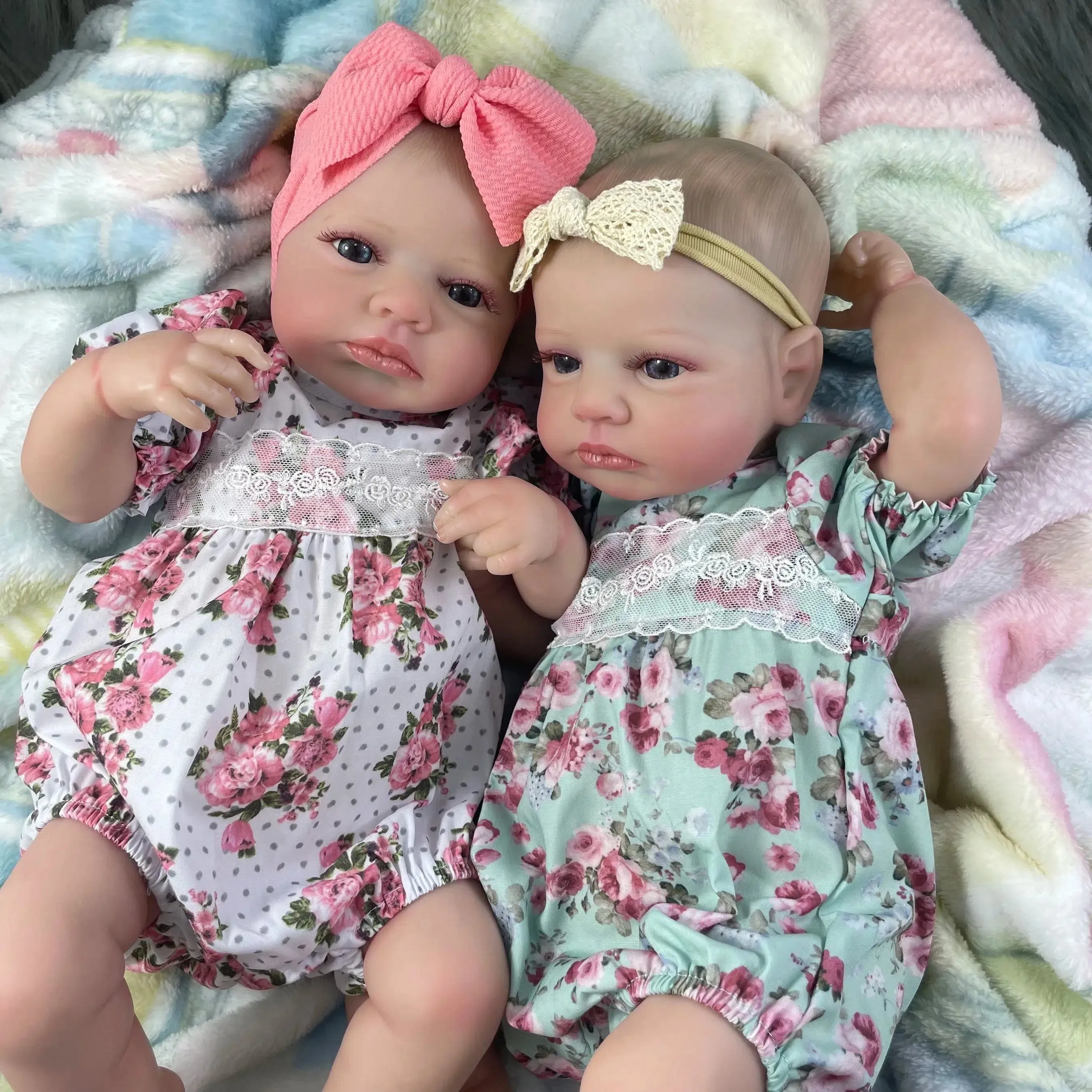 20 Inch Awake Twins Girls Reborn Dolls