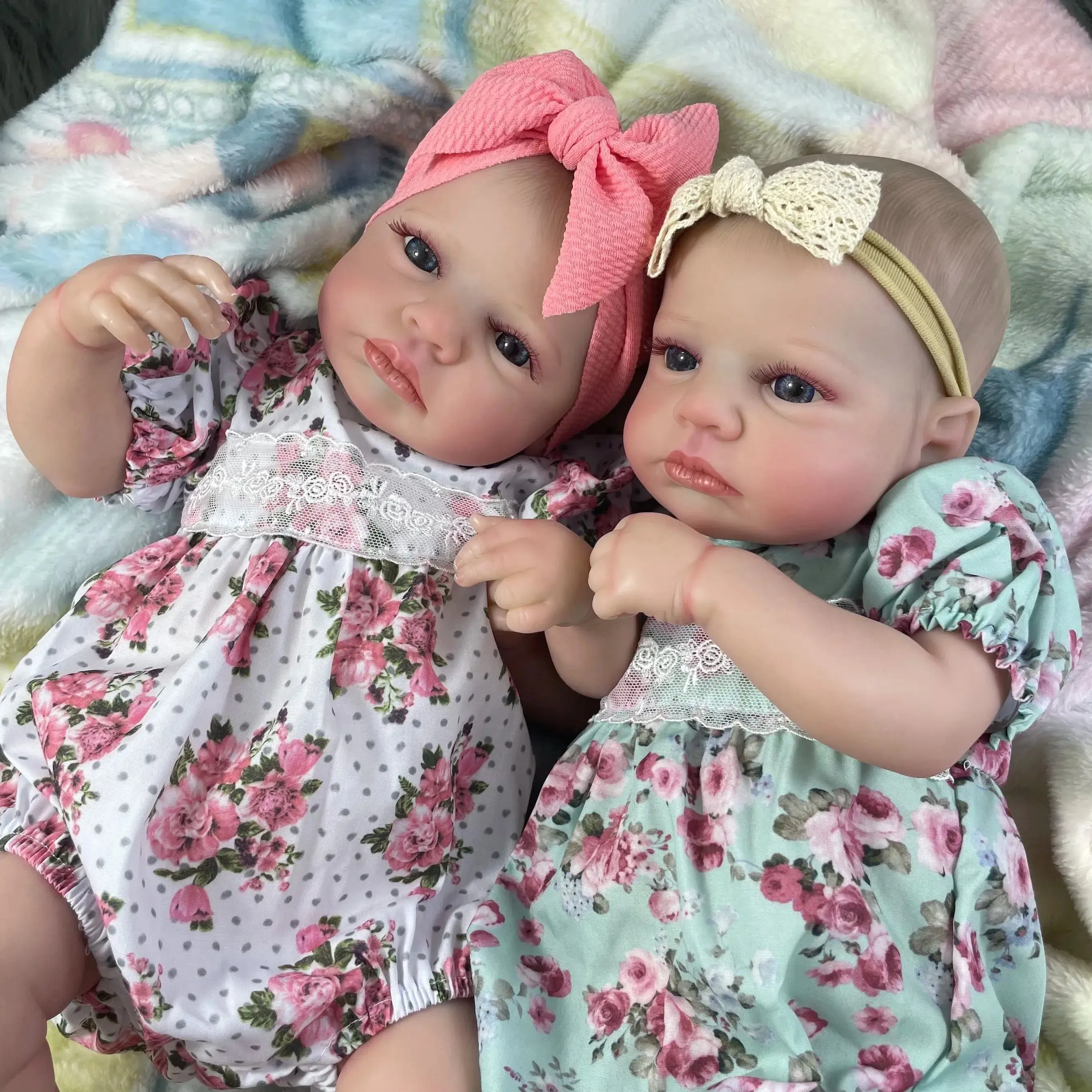 20 Inch Awake Twins Girls Reborn Dolls