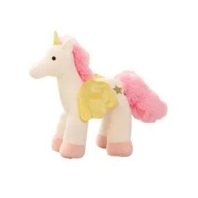 30cm Lovely Colorful and Soft Cotton Unicorn with  Flapping Wings Plush Dolls Stuffed Soft Cartoon Unicorn Horse Toy Fantastic Birthday Gift for Girls
