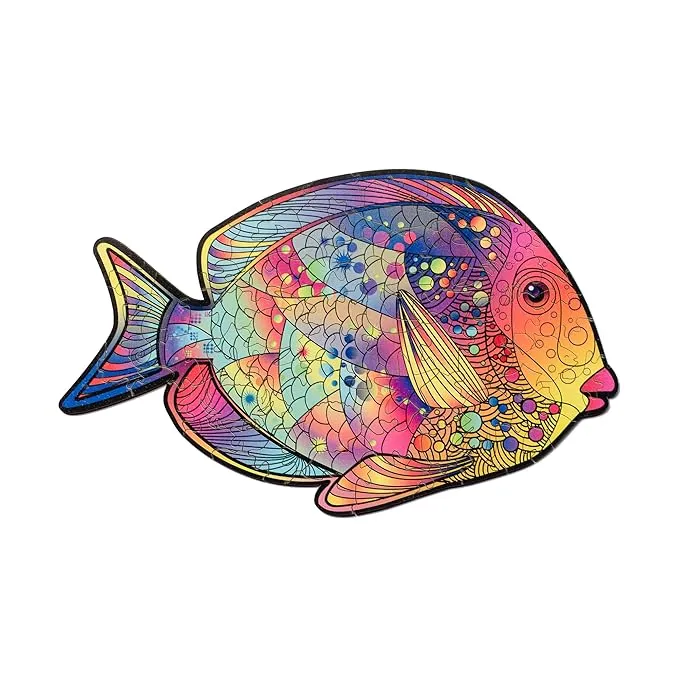 91 Knots Fish Theme 84 Pieces Wooden Puzzle Games for Kids | Animal Puzzles for Kids | Wooden Puzzle for Kids 6  | Board Games for Kids