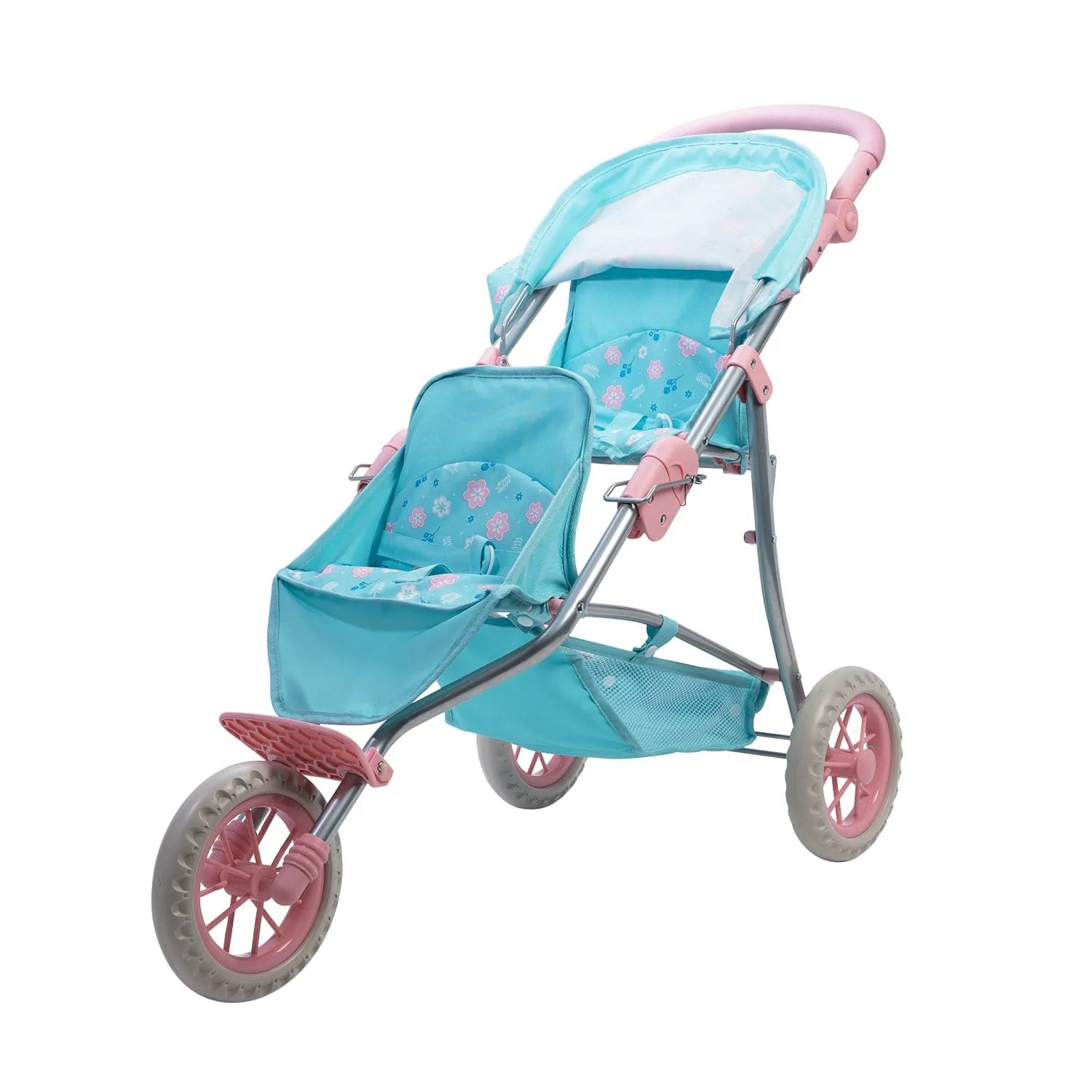 Adora Twin Jogger Baby Doll Stroller - Flower Power