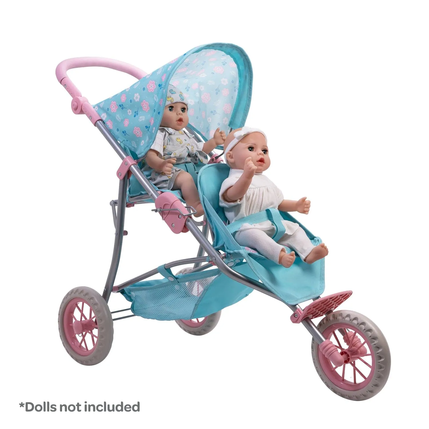Adora Twin Jogger Baby Doll Stroller - Flower Power