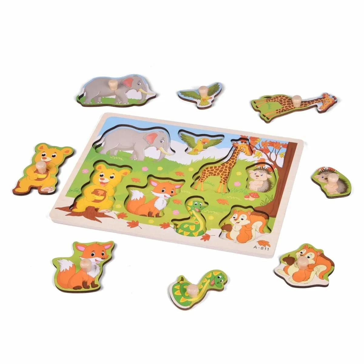 Alphabet Numbers and Animal Puzzles
