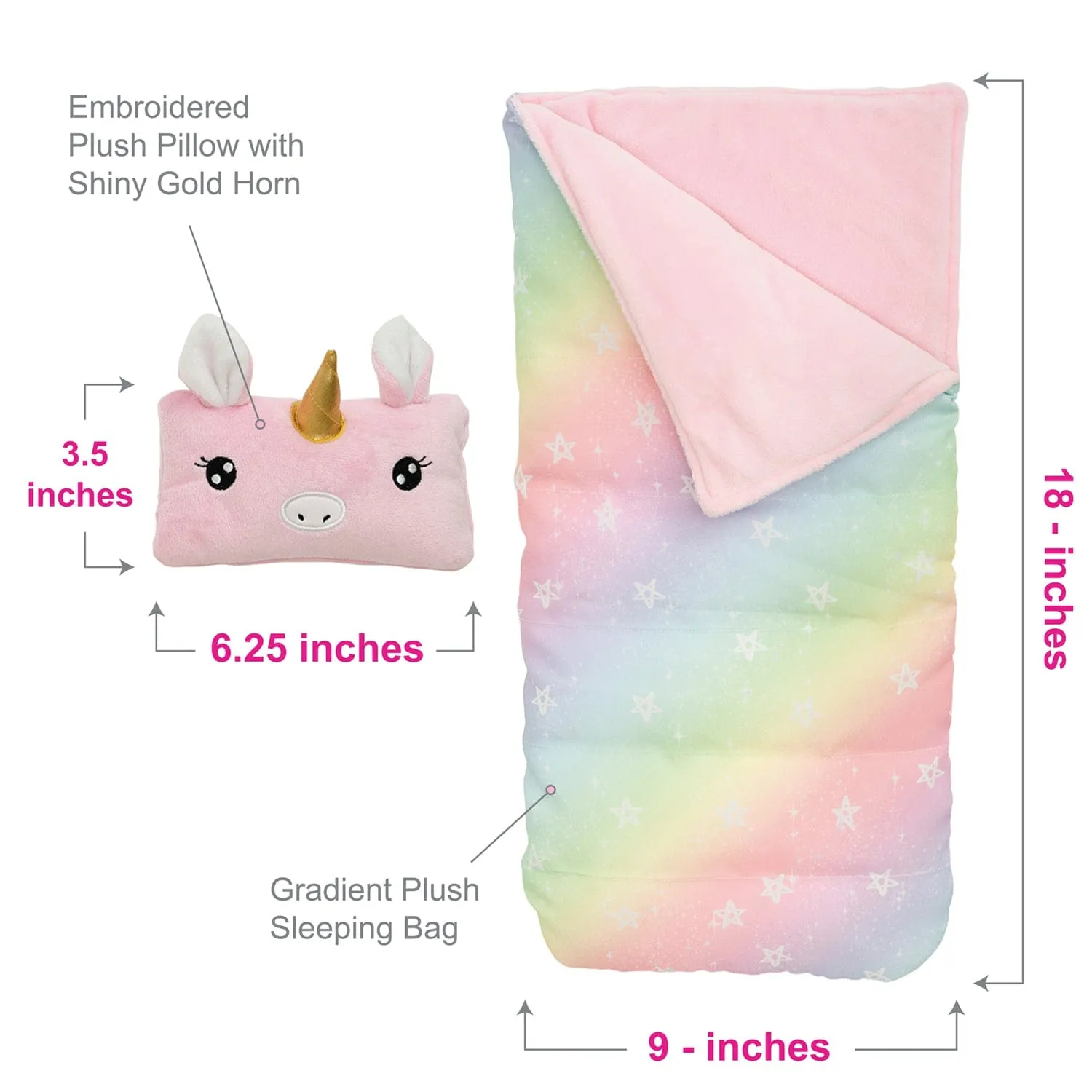 Amazing World Unicorn Sleeping Bag Set 3pcs