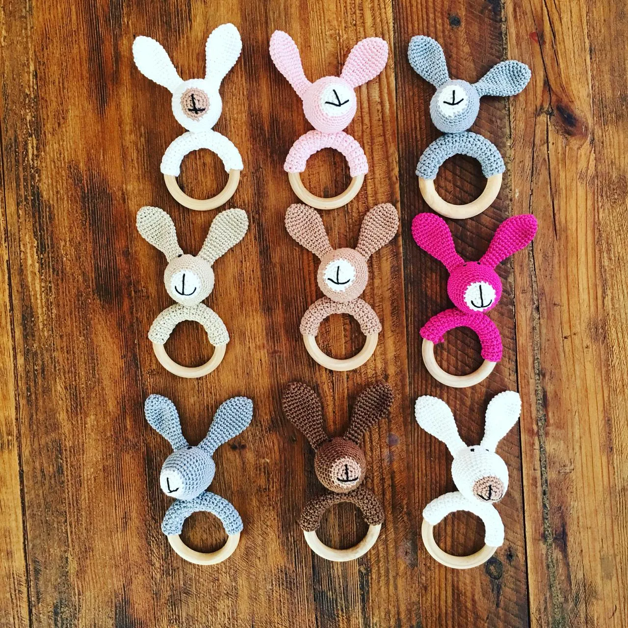 Amigurumi Bunny Teething Rattles