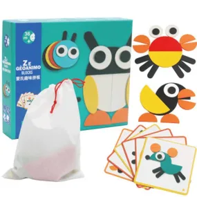 Animal Wooden Jigsaw Puzzle Kids Educational Toys For Children Learning Wooden Puzzles Baby Early Educational Toy