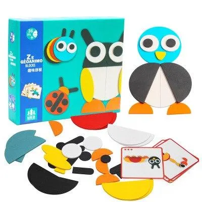 Animal Wooden Jigsaw Puzzle Kids Educational Toys For Children Learning Wooden Puzzles Baby Early Educational Toy