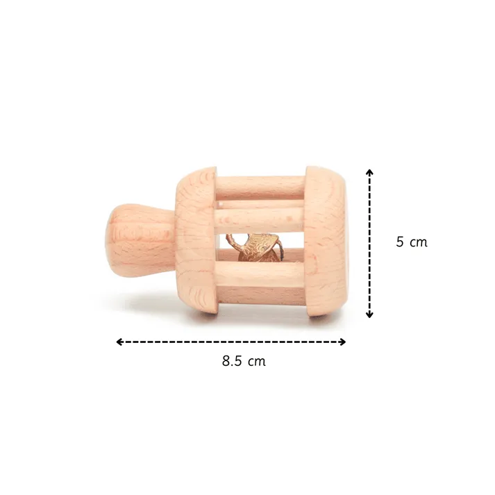Ariro Toys Wooden Bell Rattle