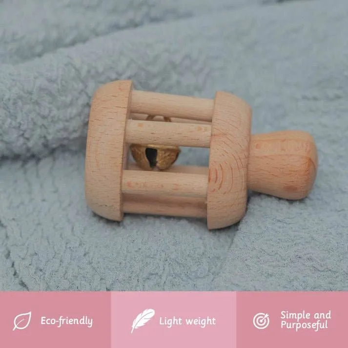 Ariro Toys Wooden Bell Rattle