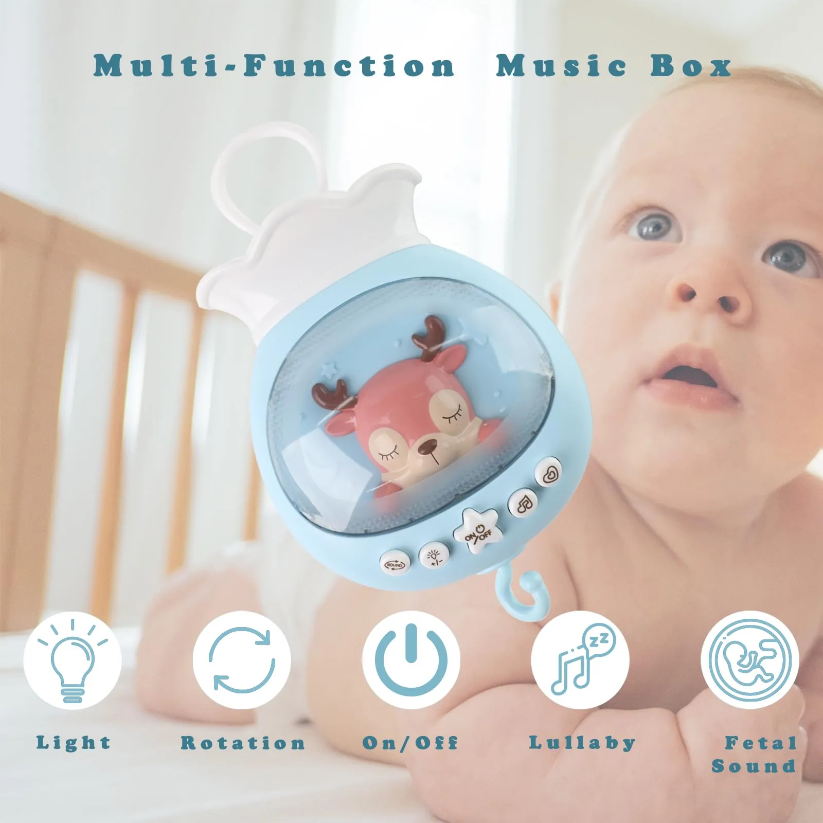 Baby Crib Mobile with Music & Remote Control