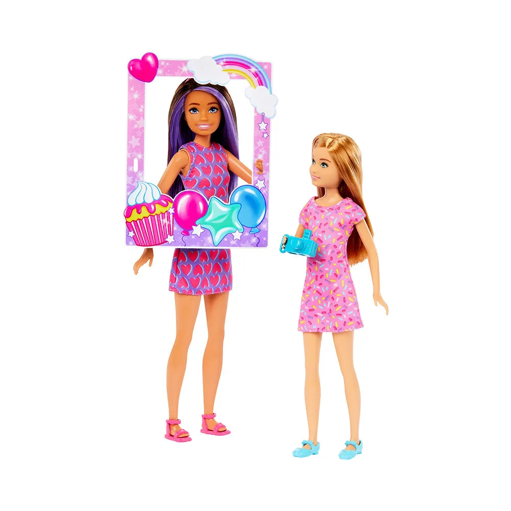 Barbie Celebration Fun Photobooth Playset with Skipper & Stacie Dolls & Accessories