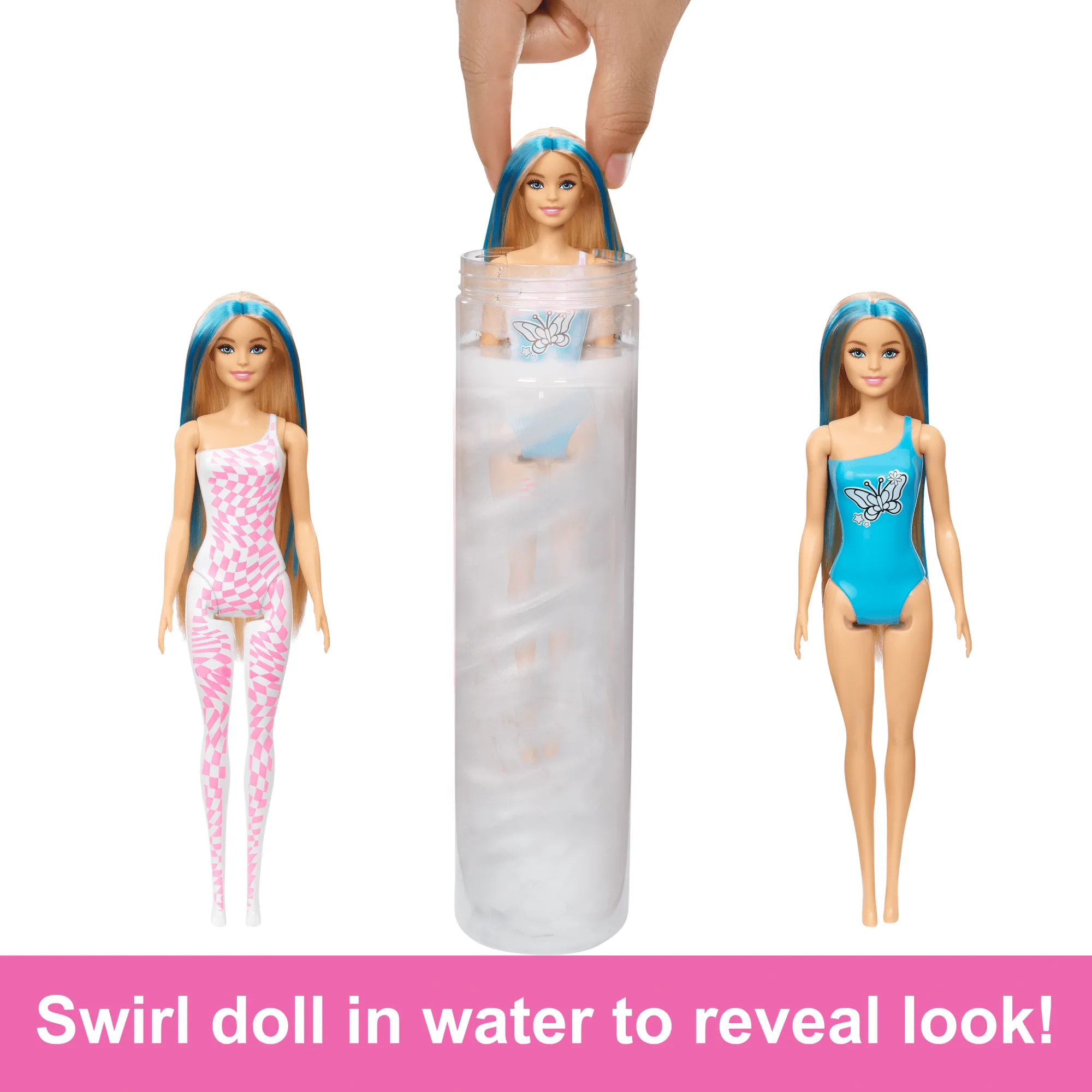 Barbie Color Reveal Groovy-Themed Series Doll & Accessories With 6 Surprises, Color-Change Bodice