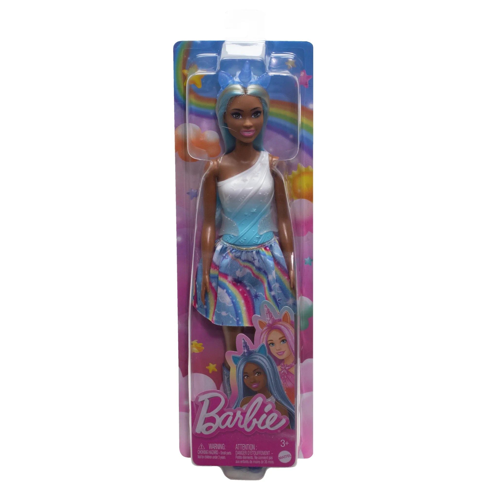 Barbie Unicorn Doll With Blue Hair, Ombre Outfit And Unicorn Accessories