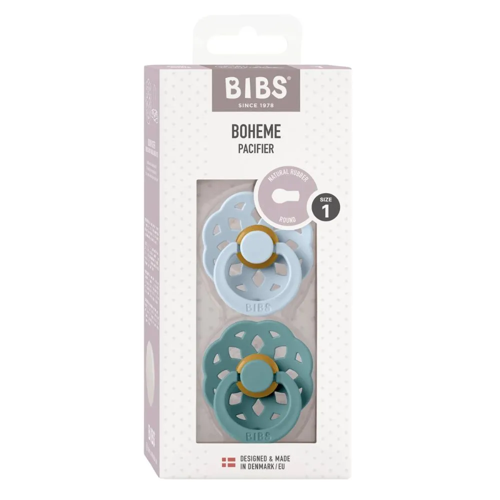 Bibs Boheme Colour Pacifier - Baby Blue/Island Sea