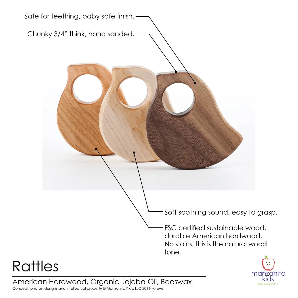 Birdie Wood Rattle