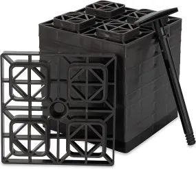 Camco 44521 FasTen Leveling Blocks - w / T-Handle,2x2,Brown 10 pack