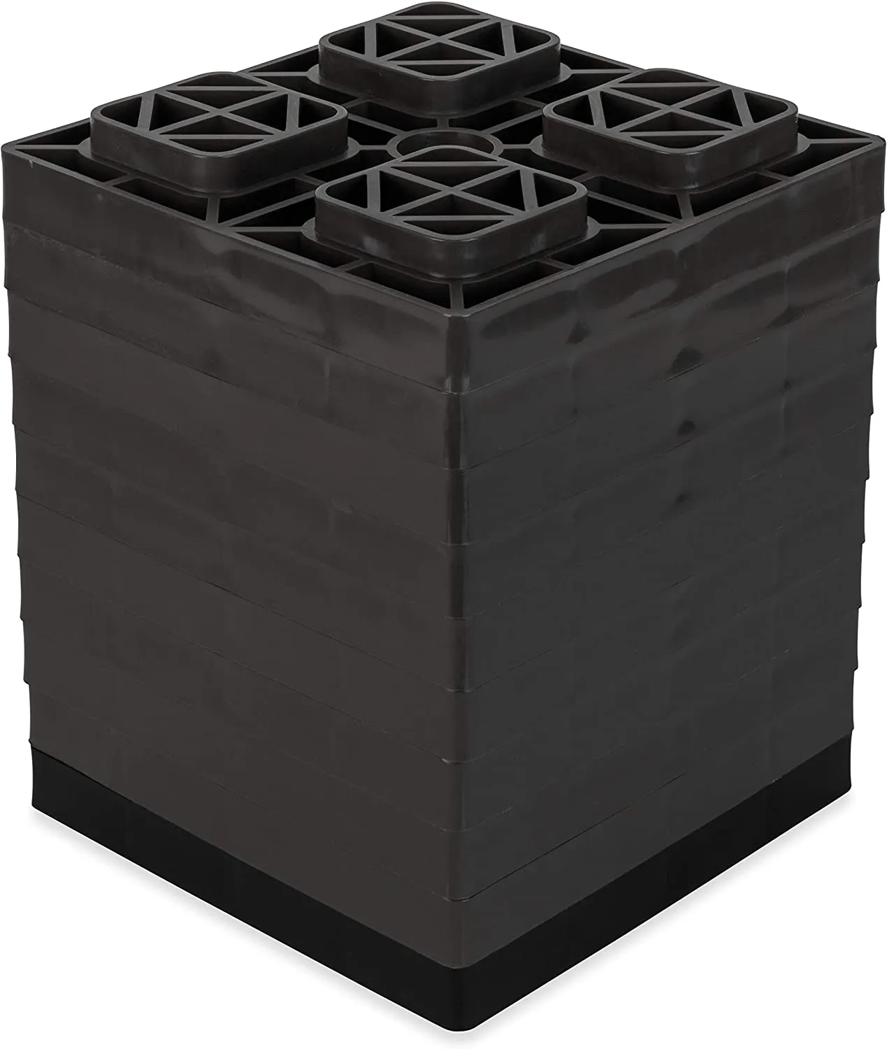 Camco 44521 FasTen Leveling Blocks - w / T-Handle,2x2,Brown 10 pack
