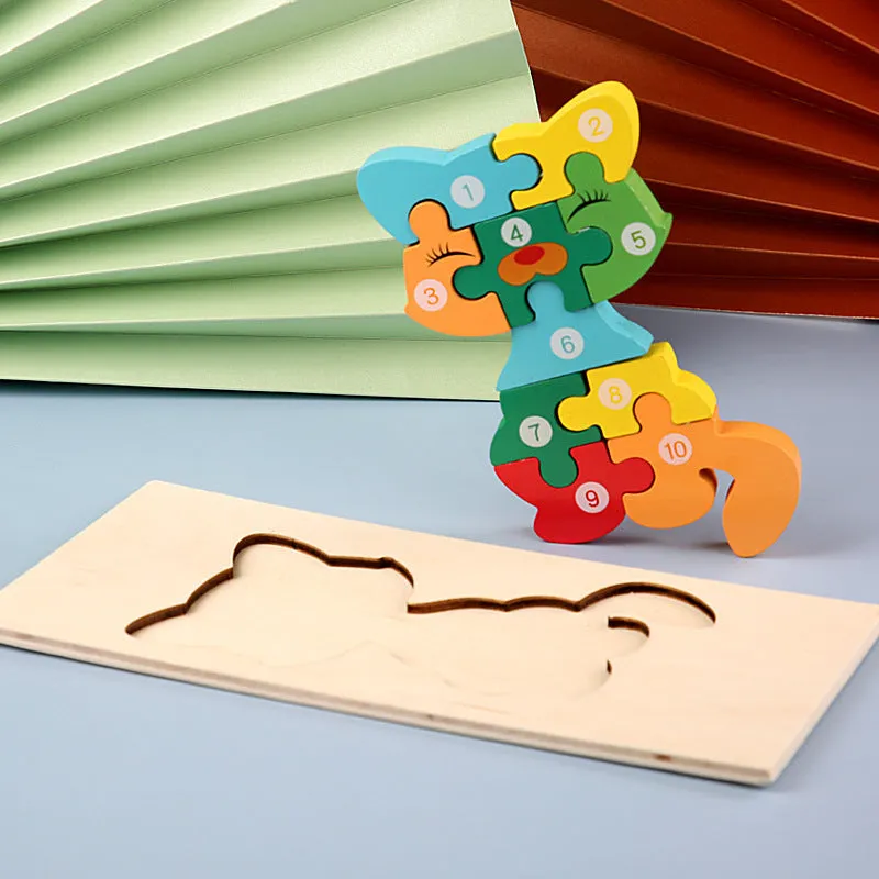 Children's Cartoon Number Animal Early Education Puzzle