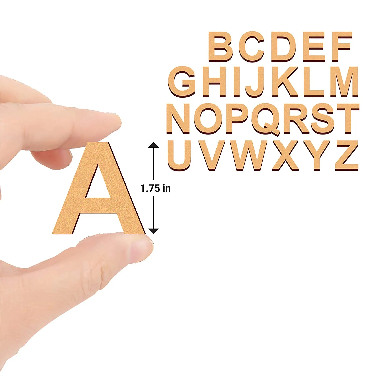 Cliths Cutout Wooden English Capital Letters & 0-9 Numbers - Set of 2 (84 Pcs) Alphabets & Number Cutouts