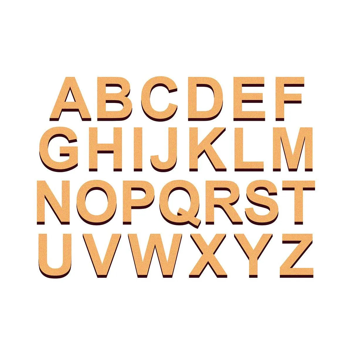 Cliths Cutout Wooden English Capital Letters & 0-9 Numbers - Set of 2 (84 Pcs) Alphabets & Number Cutouts
