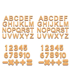Cliths Cutout Wooden English Capital Letters & 0-9 Numbers - Set of 2 (84 Pcs) Alphabets & Number Cutouts
