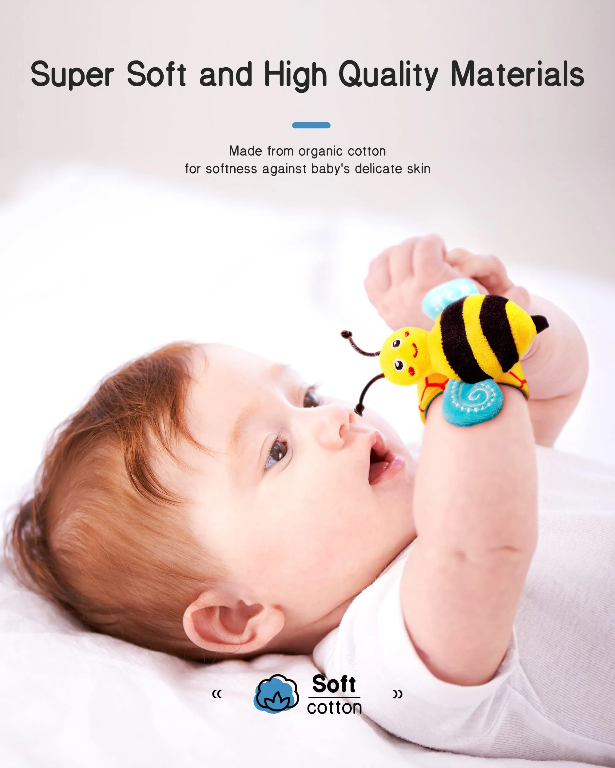 CuddleCritter Garden Rattle Set: Adorable Baby Socks & Wrist Rattles for Playful Adventures