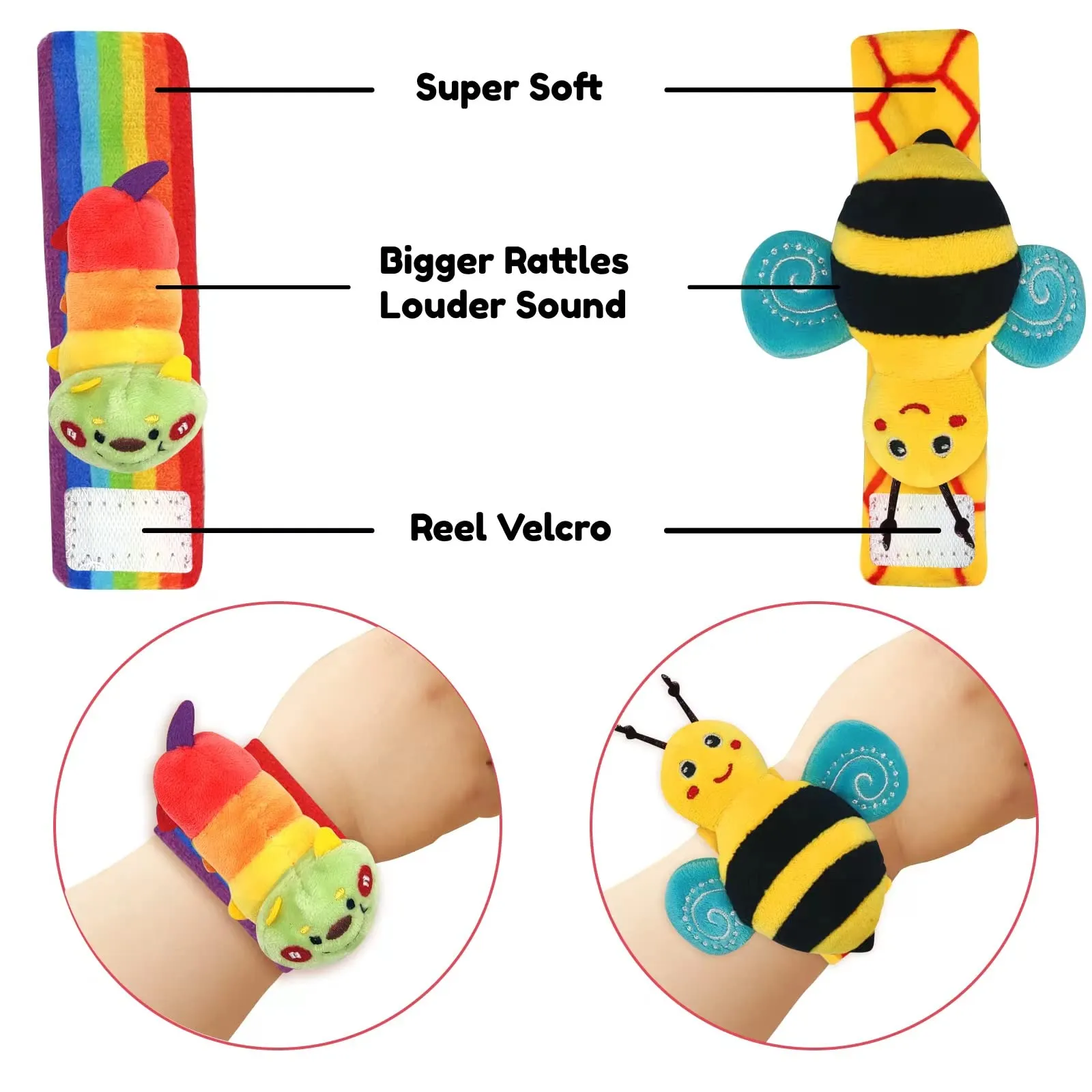 CuddleCritter Garden Rattle Set: Adorable Baby Socks & Wrist Rattles for Playful Adventures