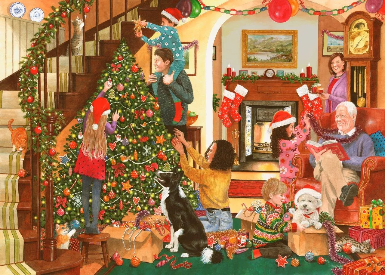 Decorating The Tree - BIG 500 Piece Jigsaw Puzzle