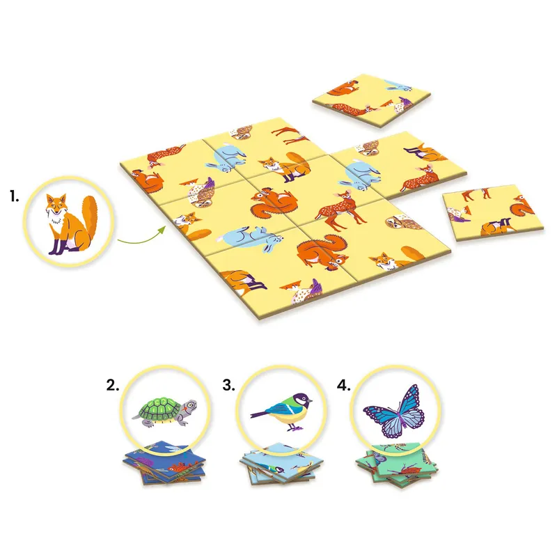 Djeco - Impossible Animal 4 Puzzles
