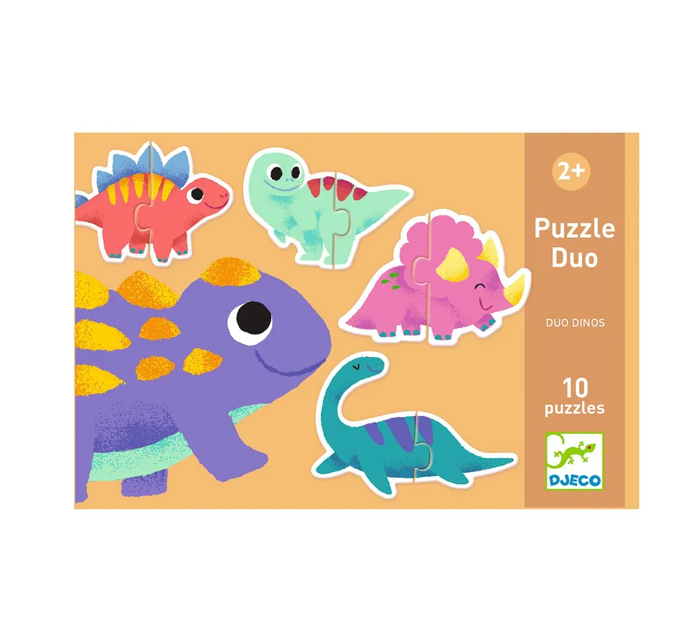 Djeco - Puzzle Duo Dinosaurs