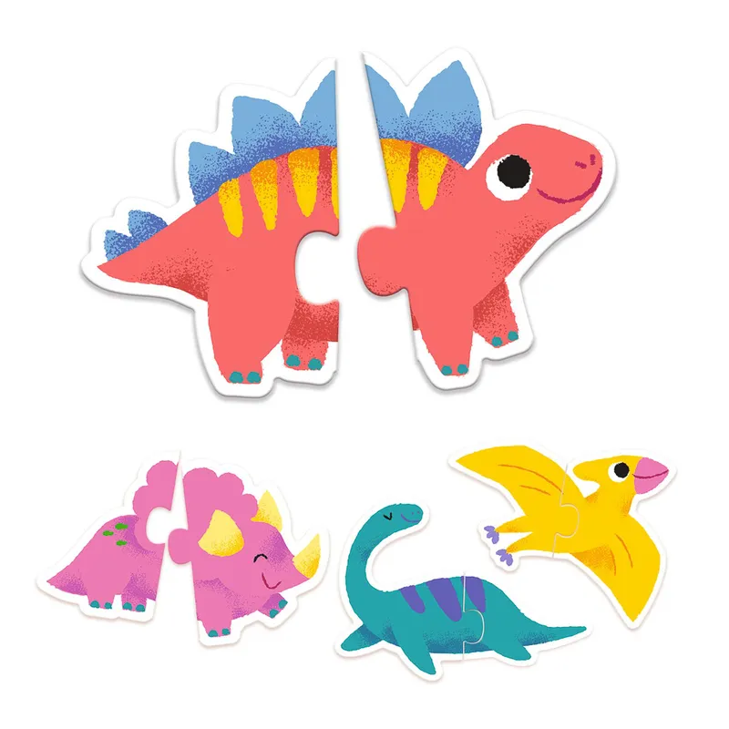 Djeco - Puzzle Duo Dinosaurs