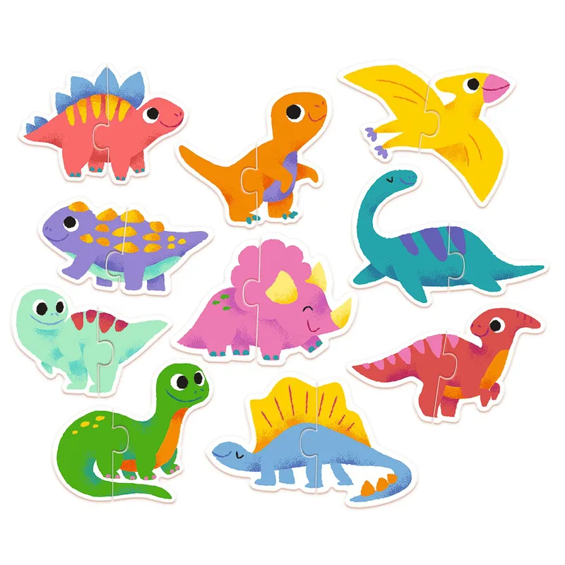 Djeco - Puzzle Duo Dinosaurs