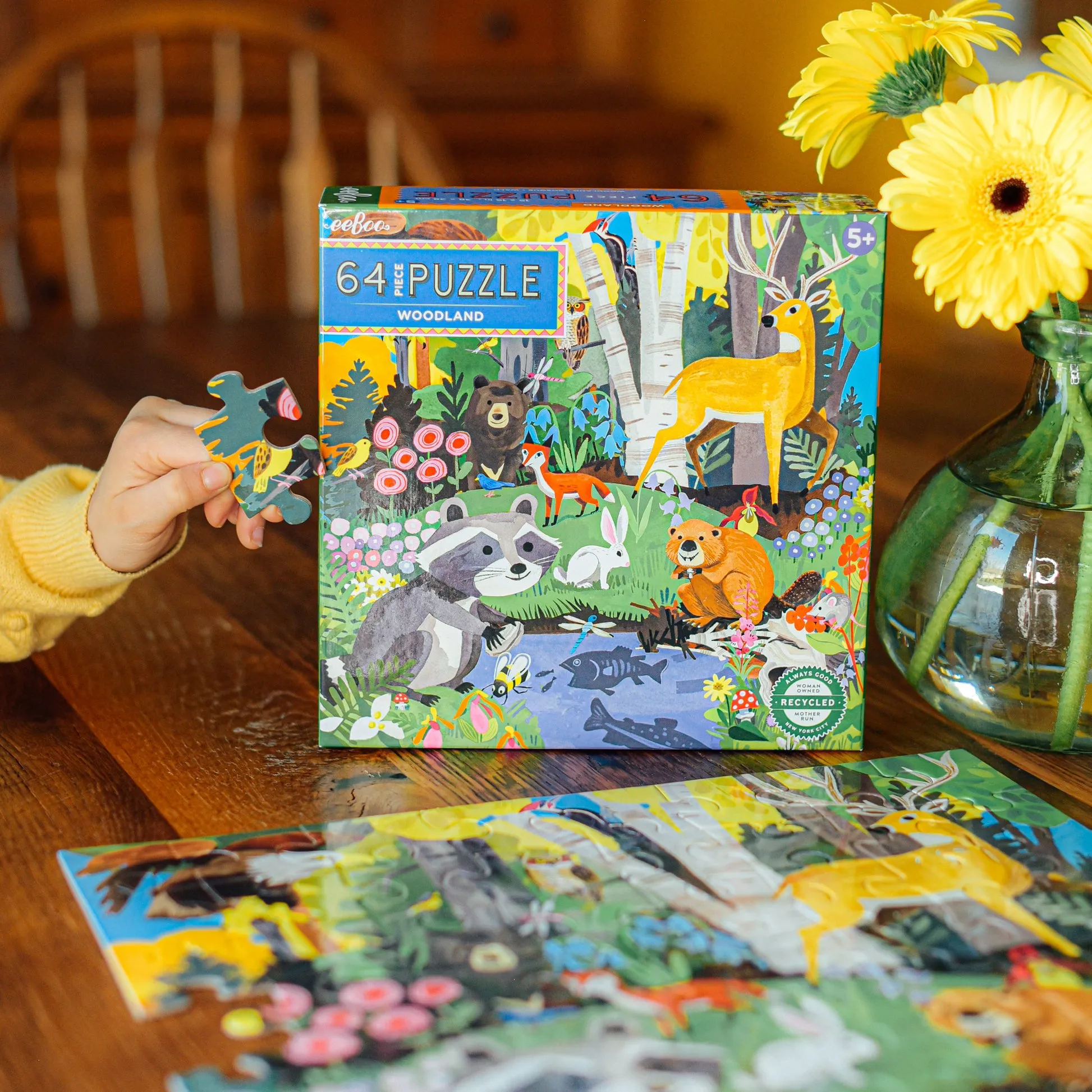 eeBoo Woodland 64pc Puzzle
