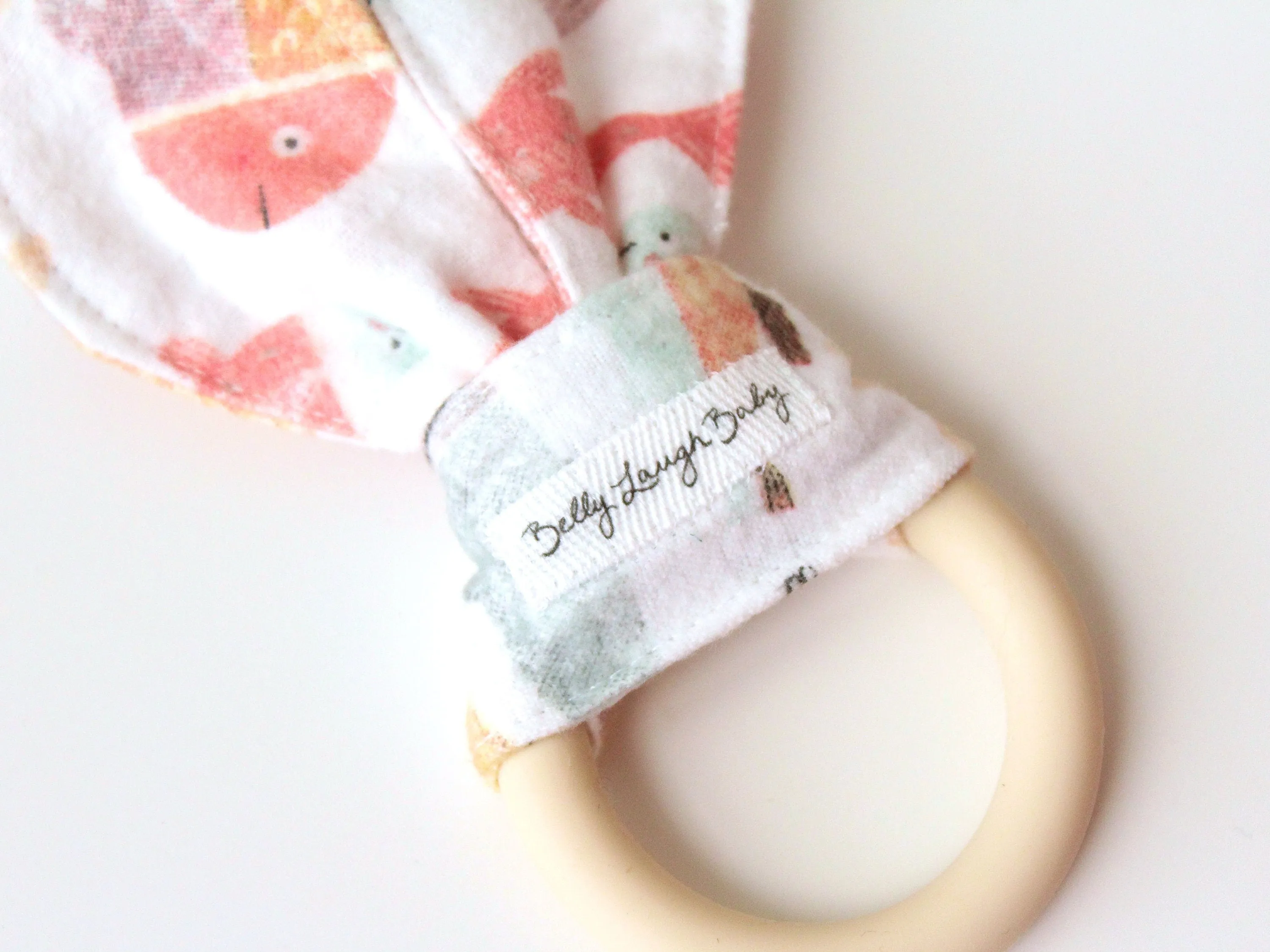 Fish Silicone Bunny Ear Teether | Gender Neutral Baby Shower Gift Sensory Toy | CPSC Compliant