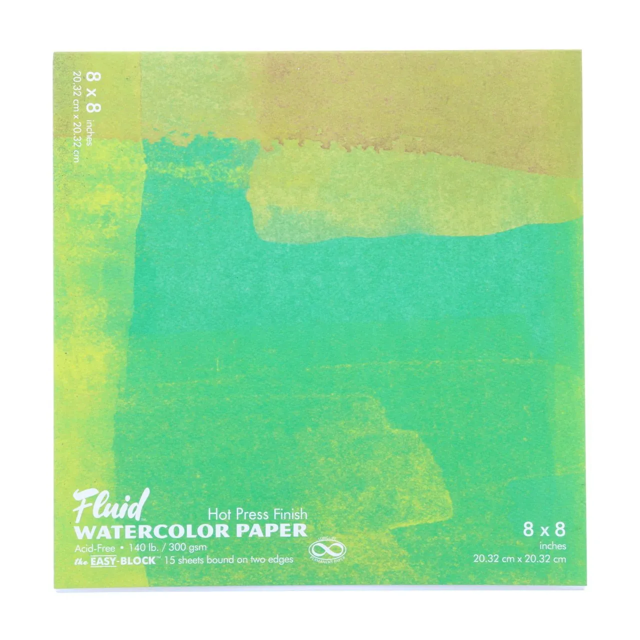 Fluid Watercolor Block - Hot Press -  8X8