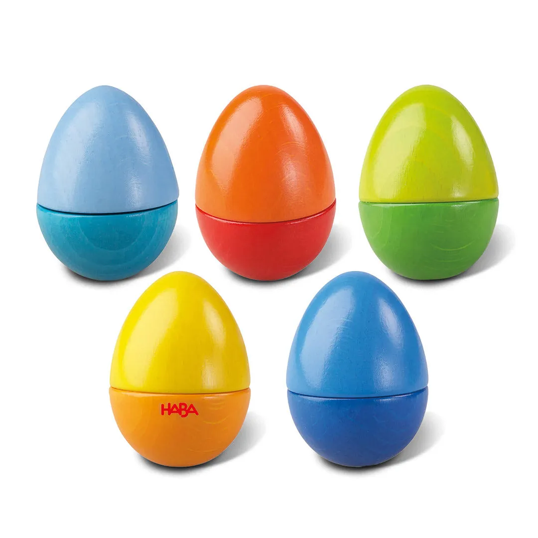 Fun with Sounds Wooden Eggs - Wooden Rattles