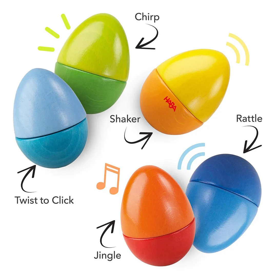 Fun with Sounds Wooden Eggs - Wooden Rattles