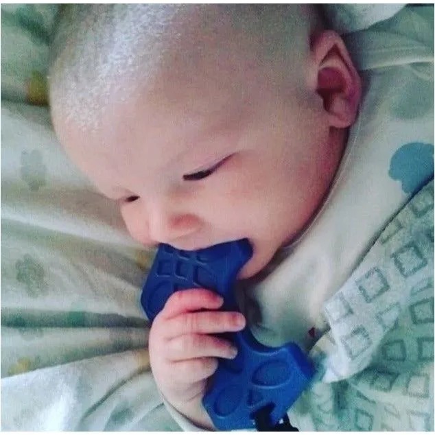 Helles Teeth Thor's Hammer Teether (Steel Blue)