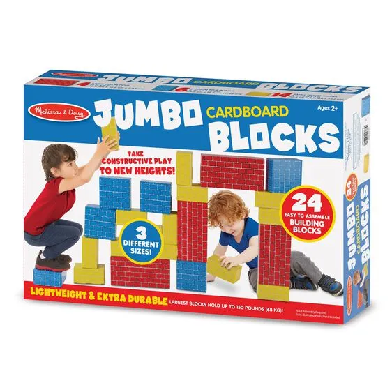 Jumbo Cardboard Blocks - 24 Pieces | 2783 | Melissa & Doug