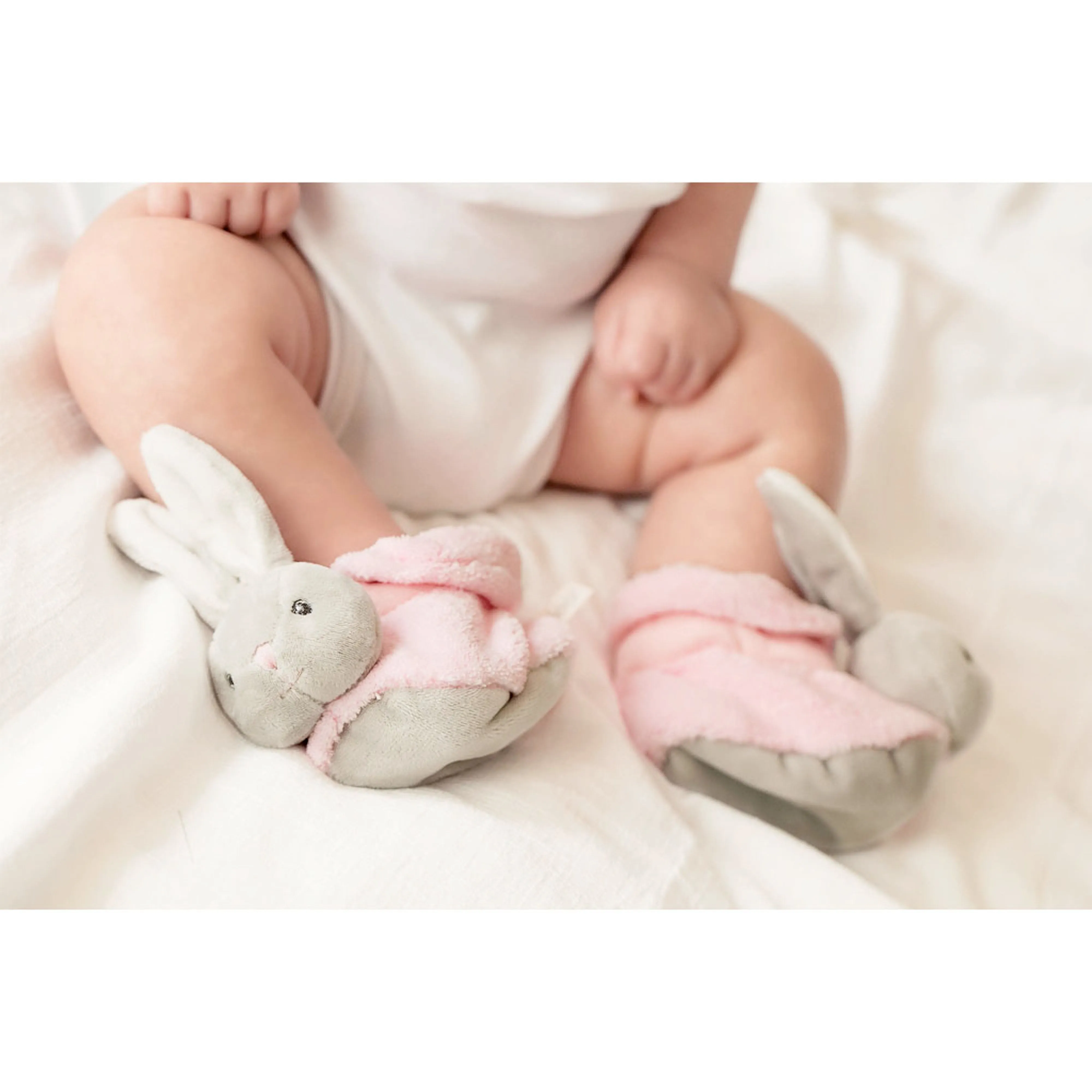 Kaloo Plume Booties Rabbit Pink