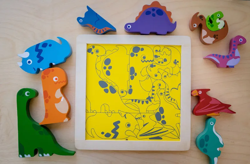 KIDDIE CONNECT Dinosaur Chunky Puzzle