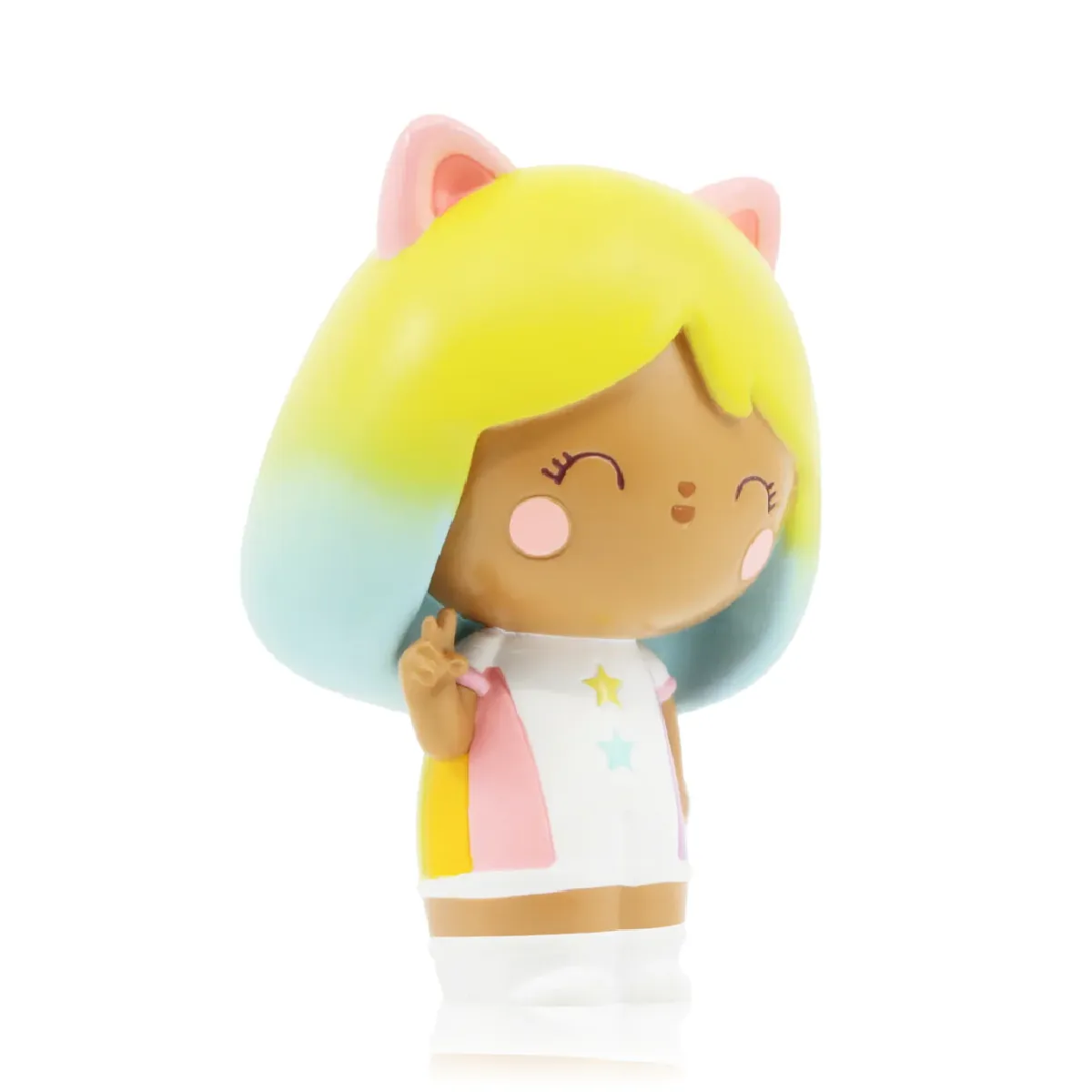 Little Rainbow Kitten Message Doll