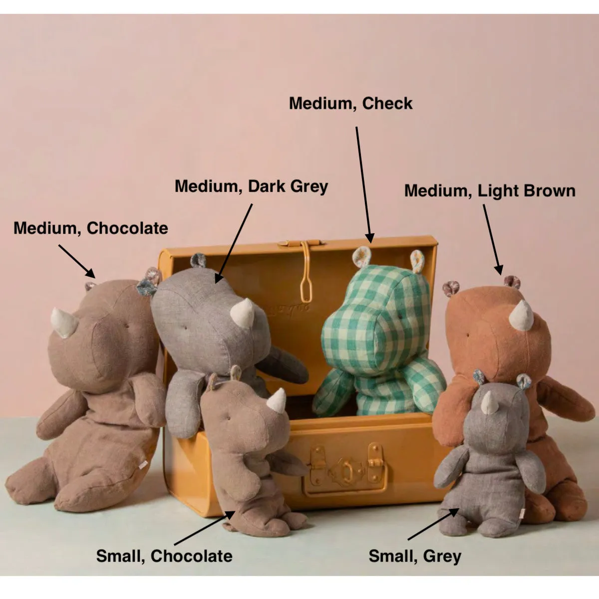 Maileg Small Rhino, Chocolate