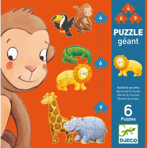 Marmoset and Friends  4,6,9 pcs Giant Puzzle