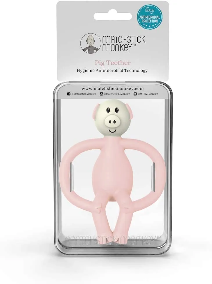 MATCHSTICK MONKEY 4001 PICKLE THE PIG TEETHER