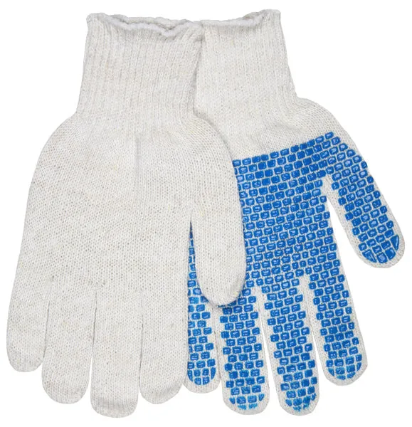 MCR Safety Reg Cotton/Polyester Blue PVC Dots 1Side