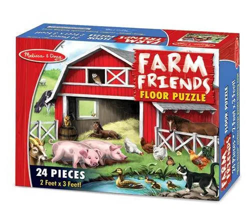 Melissa and Doug Farm Friends 24pc Floor Puzzle Ages 3  Item #4428