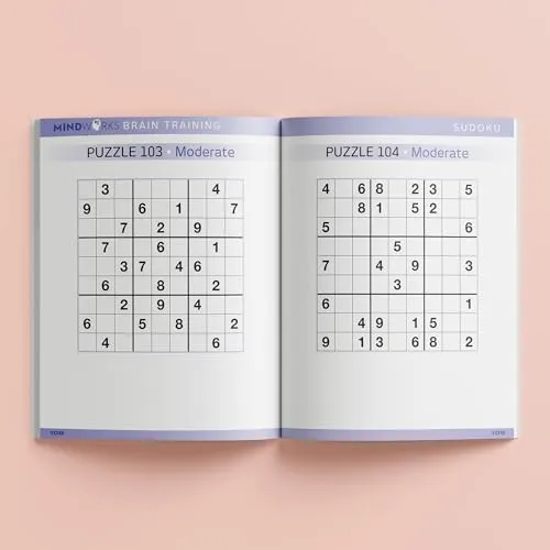 Mindworks: Sudoku Puzzles - Puzzle Book for Adults, Brain Training, Travel Entertainment, Ranging Easy to Difficult, 288 Pages